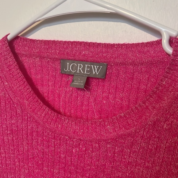 J. Crew Pink Short Sleeved Ribbed Sweater Top, NWOT - Picture 4 of 6